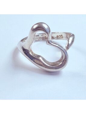 Tiffany & Co Elsa Peretti Open Heart 925 Sterling Silver Ring